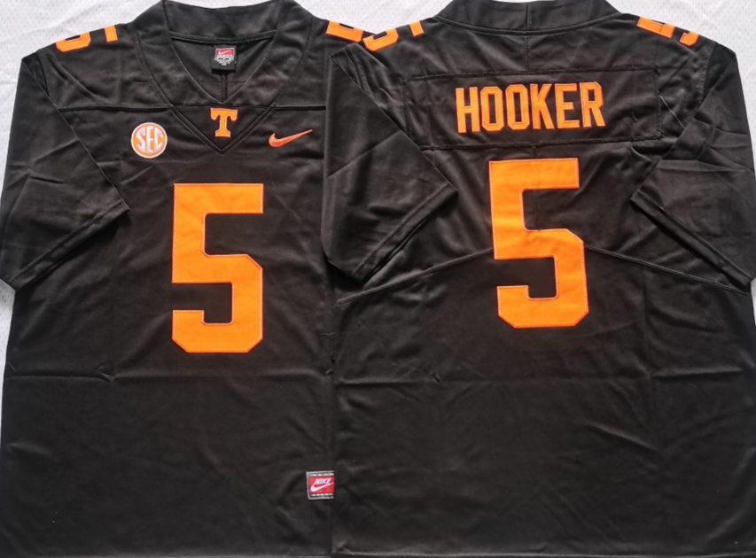 Men's Tennessee Volunteers Hendon Hooker #5 Black Jersey